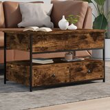 vidaXL Stolić za kavu boja hrasta 85 x 50 x 50 cm od drva i metala | shoptok.hr