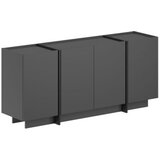 Hanah home Antracitno siva komoda z luknjo za kable 180x80x45 cm Dorma – | Shoptok.si