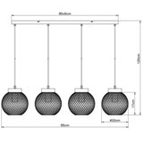Globo 15663-4H - Viseći luster PABLO na sajli 4xE27/40W/230V | Eponuda.com