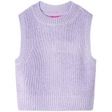  Dječji prsluk pleteni svjetloljubičasti 128 | shoptok.hr