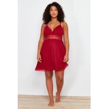 Trendyol Ženska spavaćica TBBSS24CH00017, Bordo u