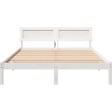 vidaXL Krevetna konstrukcija Bijelo 160 x 200 cm Borova drva | shoptok.hr