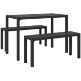  Vrtni set za objed 3 kom. Antracit Čelik 110 x 56 x 75cm | shoptok.hr