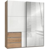Modern Living Omara Z Drsnimi Vrati Level 36 D, Bela, Barva Hrasta | Shoptok.si