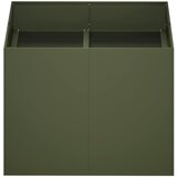  Vrtna saksija Maslinastozelena 80 x 80 x 60 cm Čelična vrata | shoptok.hr