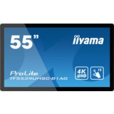 Iiyama LFD PROLITE TF5539UHSC-B1AG 24/7 TOUCH IPS Touch through-glass 3840 x 2160 @60Hz, 500 cd/m², 1100:1, 8ms capacitive Touch points 15, Touch accuracy +- 3mm, VGA, HDMI, DP, RS-232c, Rj45, Speakers, landscape, portrait, face-up, VESA - TF5539UHSC-B1AG | Shoptok.si