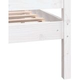  Posteljni okvir bel iz trdnega lesa 90x200 cm, (20645830) | Shoptok.si
