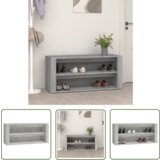 The Living Store Regal za čevlje betonsko siv 100x35x45 cm inženirski les - Stojalo Za Čevlje, (21744626) | Shoptok.si