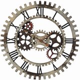 Ambia Home STENSKA URA srebrne barve 69,5 cm Cene