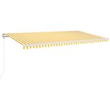  Automatska tenda sa senzorom LED 600x350 cm žuto-bijela | shoptok.hr