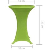 vidaXL Raztegljiva Prevleka za Mizo 2 kosa 60 cm Zelene Barve | Shoptok.si