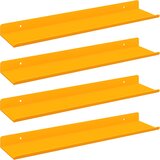  Lebdeća polica Zidne 4 pcs Žuta 40 x 8,5 x 2,5 cm Čelik | Eponuda.com
