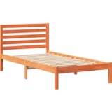  Konstrukcija postelje z vzglavjem Voskast rjav 80 x 200 cm, (5000123772) | Shoptok.si