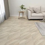  Samoljepljive podne obloge 55 kom PVC 5,11 m² bež prugaste