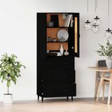  Visoka komoda crna od konstruiranog drva | shoptok.hr