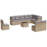  11-dijelni set vrtnih sofa od poliratana s jastucima bež | shoptok.hr