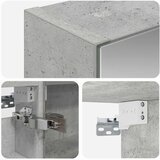  Kupaonski ormar s ogledalom Betonski sivi 40 x 10,5 x 60,5 cm | shoptok.hr