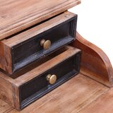  Pisaći stol s ladicama 90 x 50 x 101 cm masivno drvo mahagonija | shoptok.hr