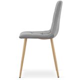 KARA stolica - svijetlosivi baršun / noge od hrasta x 4 | shoptok.hr