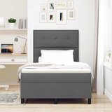  Krevet s opruga kutije Tamno siva 120 x 190 cm tkanina | shoptok.hr