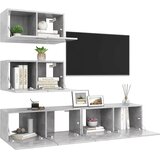 4-dijelni set TV ormarića siva boja betona konstruirano drvo | shoptok.hr