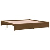  Posteljni okvir medeno rjav iz trdnega lesa 200x200 cm, (20643876) | Shoptok.si
