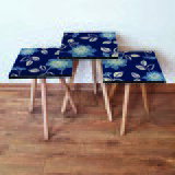 Hanah home Set 3 stočića 3Shp60 Navy Blue | Eponuda.com