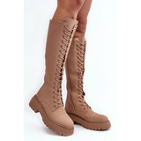 Kesi Lace-up insulated boots, dark beige, Bergdis Cene