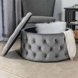Woody Fashion nilka kapitone pouffe - grey grey pouffe Cene