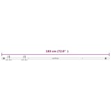 Mini set za klizna vrata ormarića ugljični čelik bijeli 183 cm | shoptok.hr