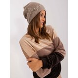 Fashion Hunters Dark beige women's knitted hat Cene