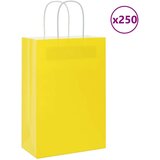  Papirnate vrećice 250 kom s ručkama žute 21x11x31 cm | shoptok.hr