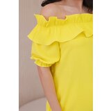 Kesi Włoski Spanish blouse with decorative ruffle in yellow color | Eponuda.ba