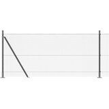vidaXL Komplet ograjnih palic Set 2 Siva Kovina, Plastika 10 x 1 m | Shoptok.si