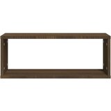  Kockaste zidne police 6 kom smeđi hrast 60 x 15 x 23 cm drvene | shoptok.hr