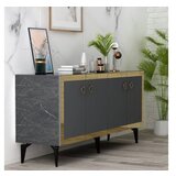 Hanah home komoda poli black marble anthracite gold