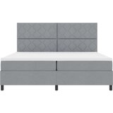 vidaXL Postelja s škrinjo z vzmetnico Svetlo siva 200x200 cm Tkanina, (22083938) | Shoptok.si