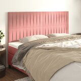 The Living Store posteljno vzglavje 4 kosa roza 90x5x78/88 cm žamet - vzglavje, (21495345) | Shoptok.si
