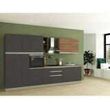 Marinelli Cucine Montažna kuhinja Ametista (Širina: 345 cm, Antracit/orah, S električnim uređajima, Sudoper na desnoj strani) | shoptok.hr