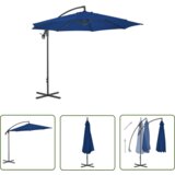 The Living Store Vrtni senčnik z jeklenim drogom 300 cm sinje moder - Previsni Senčnik, (21742959) Cene