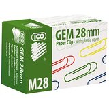 ICO ICO: M28 100-delni komplet barvnih papirnih sponk 28mm | Shoptok.si