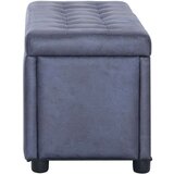  Tabure s prostorom za shranjevanje 87,5 cm sivo umetno usnje, (21027606) | Shoptok.si