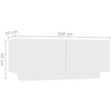 vidaXL TV ormarić s LED svjetlima bijeli 200 x 35 x 40 cm | shoptok.hr