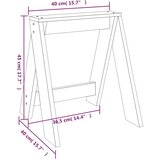  Stolci 2 kom bijeli 40 x 40 x 45 cm od masivne borovine | shoptok.hr