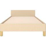  Posteljni okvir z vzglavjem krem 90x200 cm blago | Shoptok.si