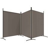  Paravan 3-delni antracit 525x180 cm blago, (5000156016) | Shoptok.si