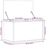  Kutija za pohranu bijela 60 x 35 x 35 cm od konstruiranog drva | shoptok.hr
