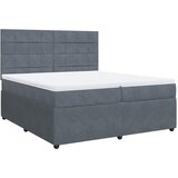  Krevet s oprugama i madracem tamnosivi 200x200 cm baršunasti | shoptok.hr