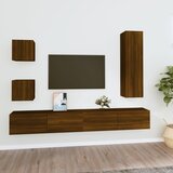  5-dijelni set TV ormarića boja smeđeg hrasta konstruirano drvo | shoptok.hr