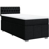  Krevet s oprugama i madracem crni 90x200 cm od tkanine | shoptok.hr